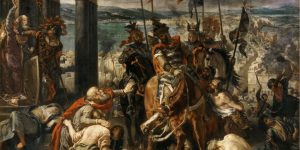 Crusaders Entering Constantinople, From the painting by Eugène Delacroix