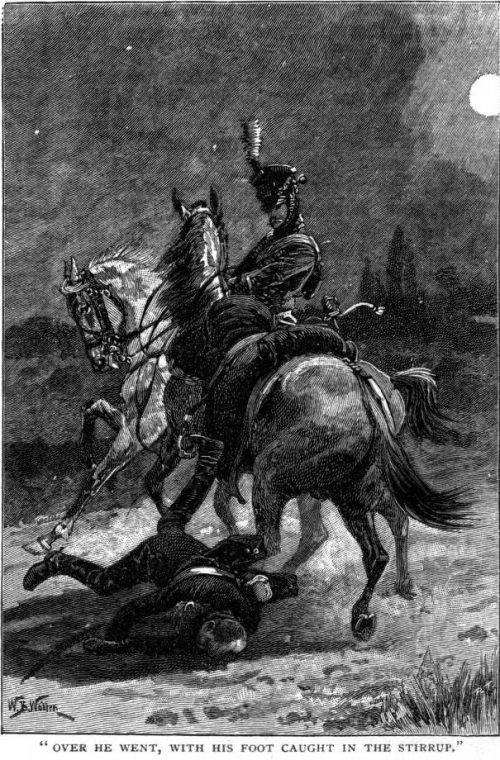 How The Brigadier Was Tempted By The Devil over he went, with his foot caught in the stirrup