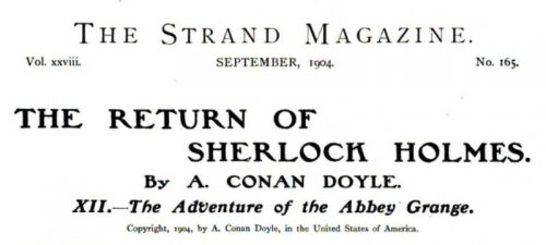 Sherlock Holmes The Abbey Grange