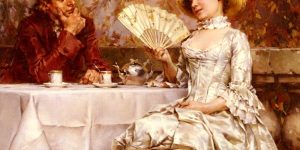 Tea in the Garden, Autumn Painting by Frederick Hendrik Kaemmerer